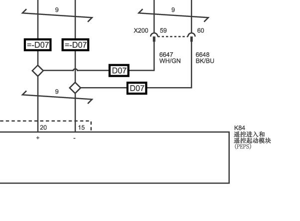 2011年别克GL8无钥匙启动电路图