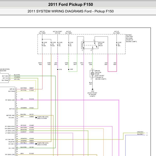 2011年福特猛禽F150 ABS电路图