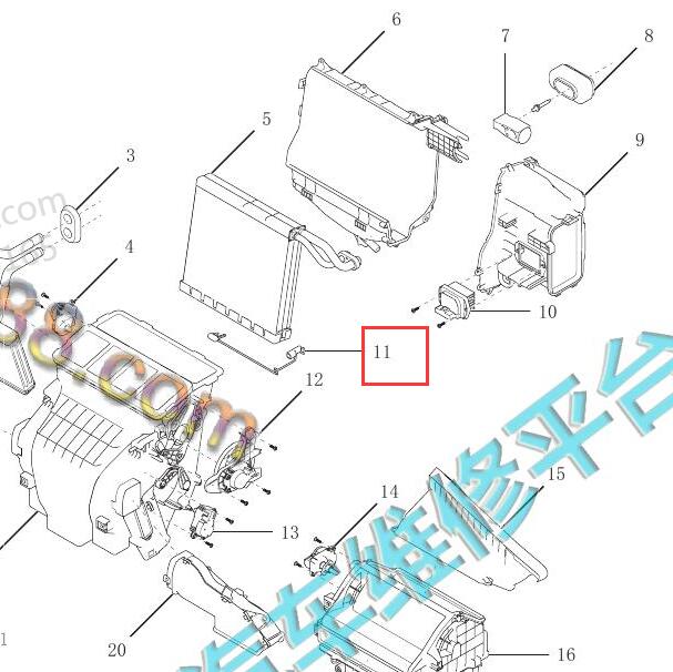 2017年长城哈弗H6蒸发器温度传感器