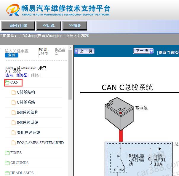 2020年吉普牧马人网络电路图
