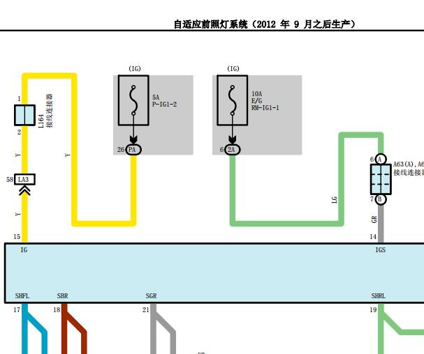 2012年雷克萨斯LS460自动大灯电路图