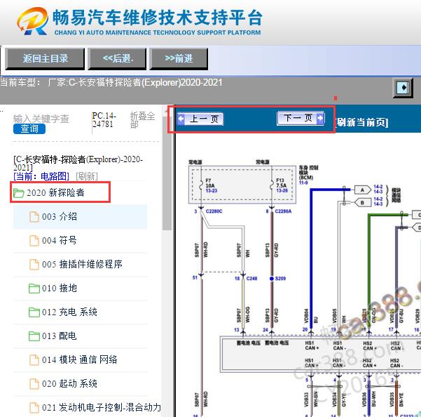2020-2021年福特探险者电路图