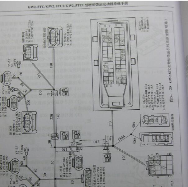 长城风骏5 GW2.8TC发动机针脚插头