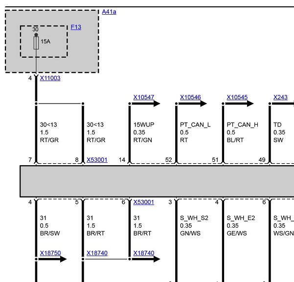 2009年宝马520Li变速箱电路图