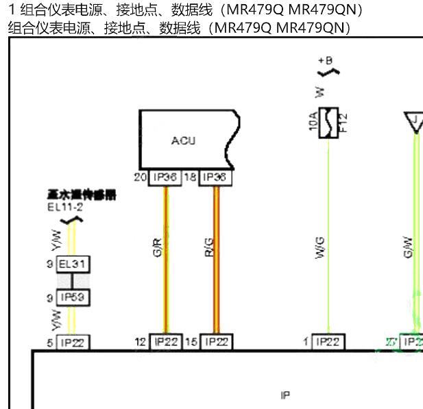 自由舰仪表电路图与仪表针脚