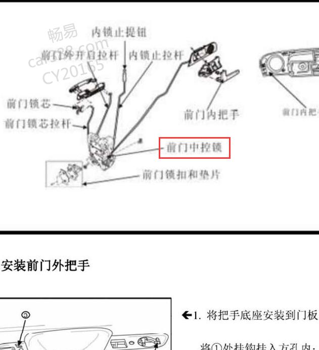 2009-2011年骏捷FSV中控锁位置.