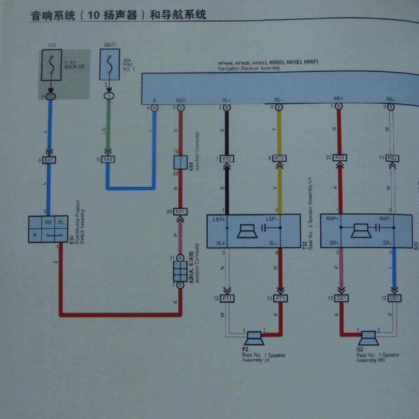 2011年丰田锐志的导航线路图