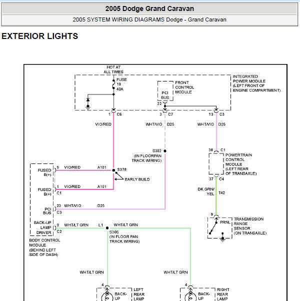 2005年克莱斯勒大捷龙转向灯电路图
