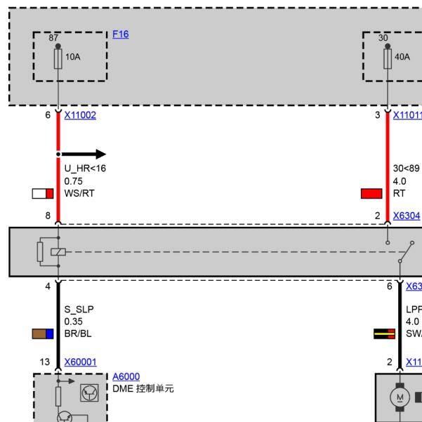 2011年宝马X1发动机电路图