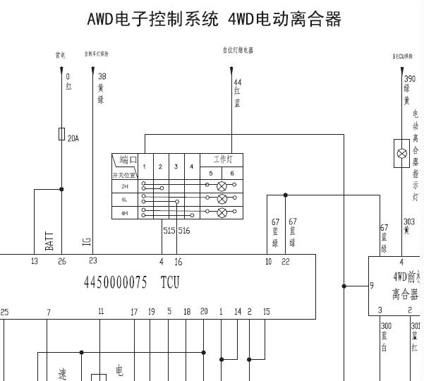 2010-2012年长城H3四驱电路图