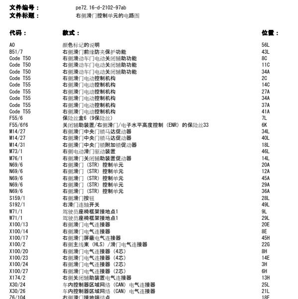 2013年奔驰斯宾特右电动中门电路图
