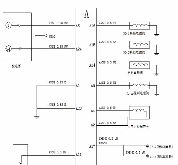 2012年奔奔  AMT变速箱电路图