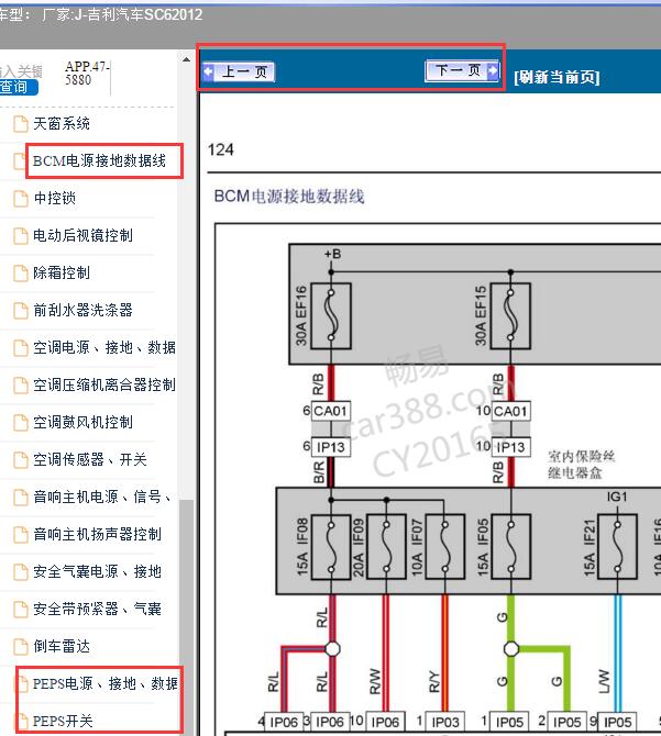 2012年吉利英伦SC6智能和车身电路图