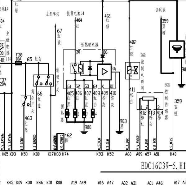 2010年长城哈弗H3 GW2.5TCI柴油发动机电路图
