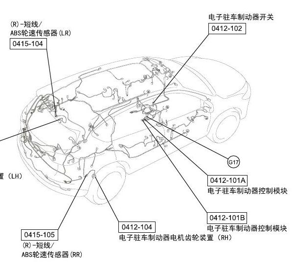 2016年长安马自达CX-5电子驻车制动位置