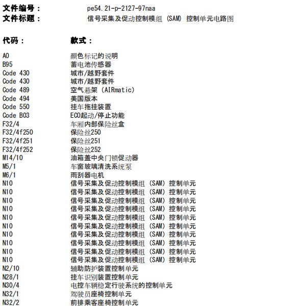 2016年奔驰GLS450雨量传感器及棚顶灯电路图
