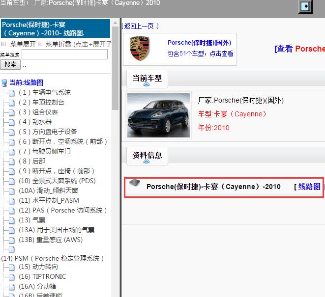 2010年保时捷卡宴电路图
