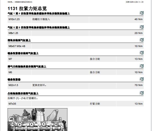 2020年宝马320GT发动机正时