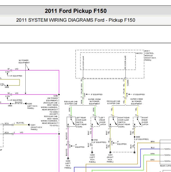 2011年福特F-150  远近光灯电路图