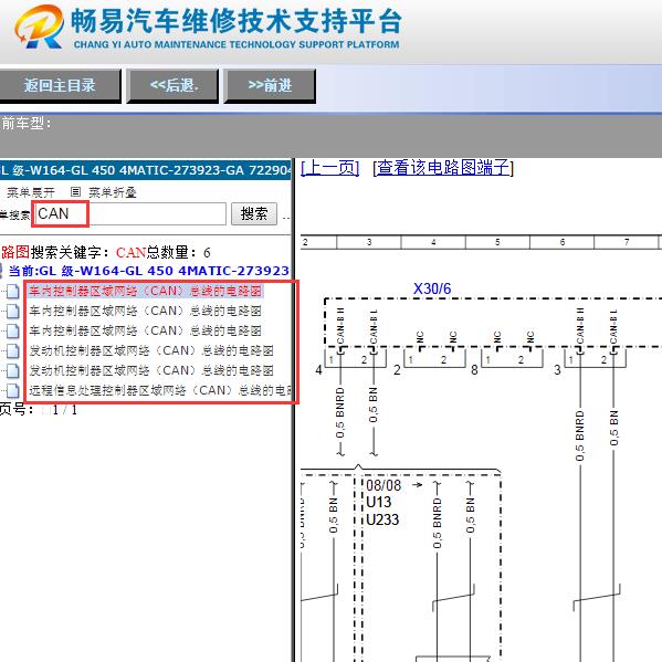 2006年奔驰GL450全车通讯网络电路图