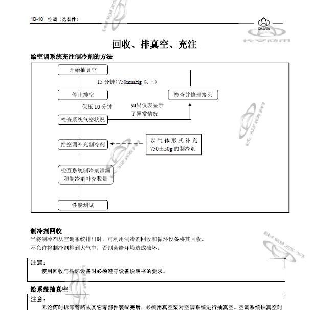2015年长安星光4500空调维修手册