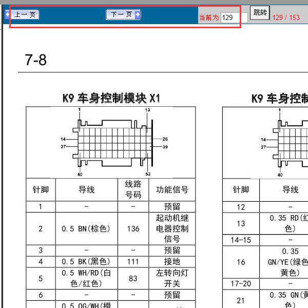 2014年宝骏730 BCM针脚图