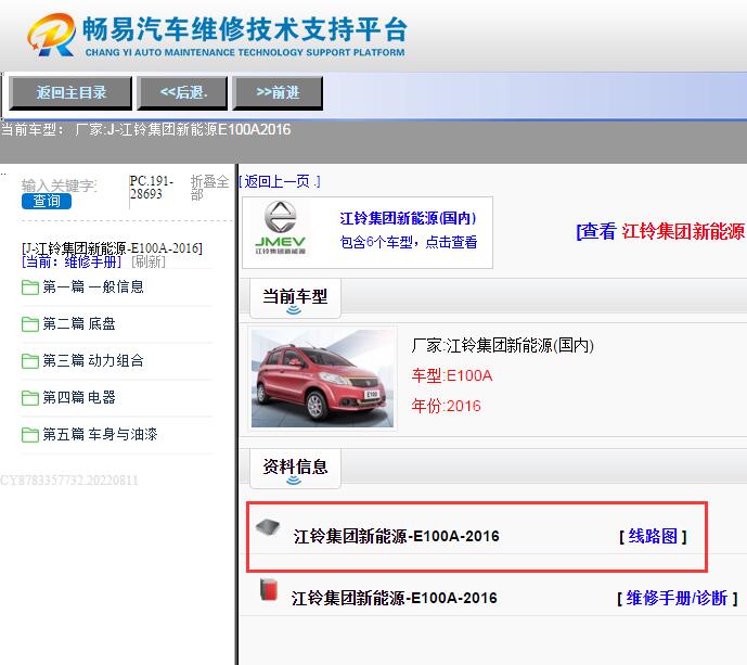 江铃集团新能源-E100A-2016[ 线路图 ]