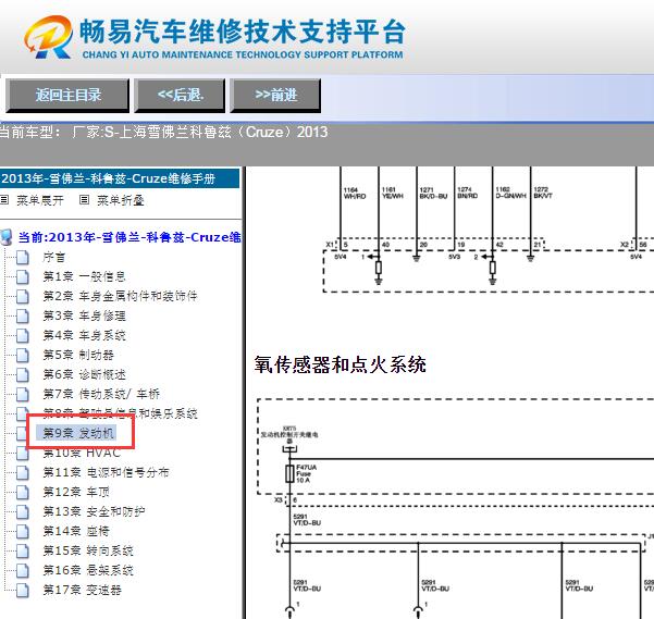 2013年雪佛兰科鲁兹发动机点火线圈电路图