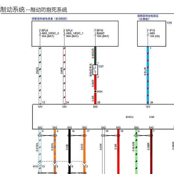 2019年铃拓ABS电路图