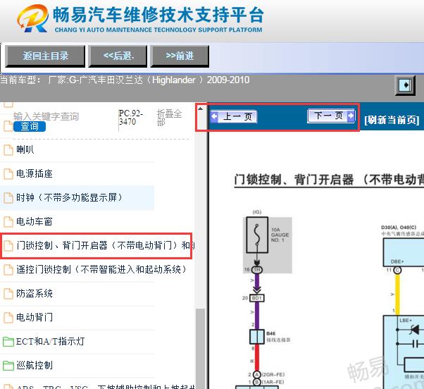 2009-2010年丰田汉兰达中控电路图i