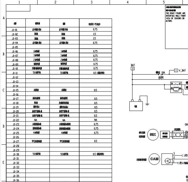 V19发动机电路图与针脚