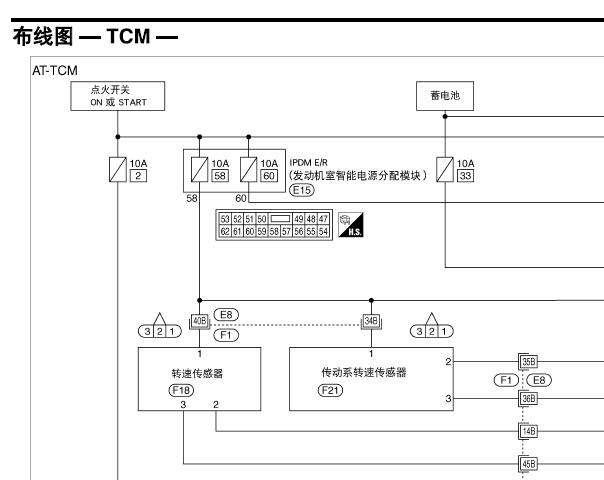 日产轩逸RE4F03B变速箱电路图