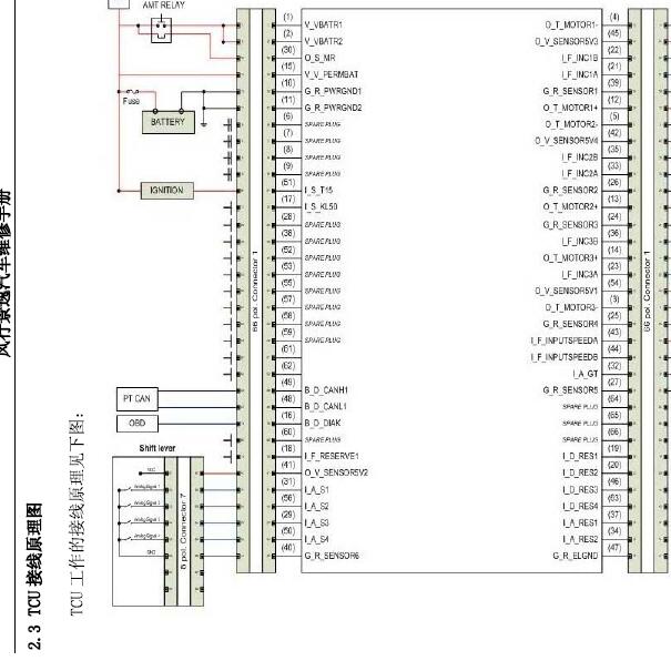 2013年东风景逸 变速箱原路图