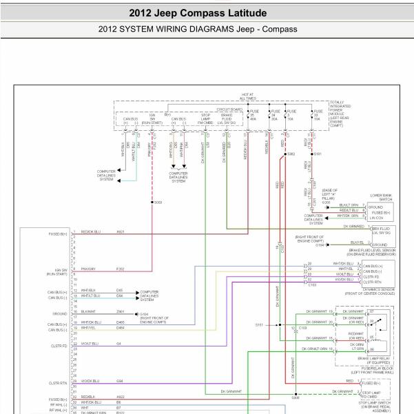 2012年吉普指南者刹车开关电路图