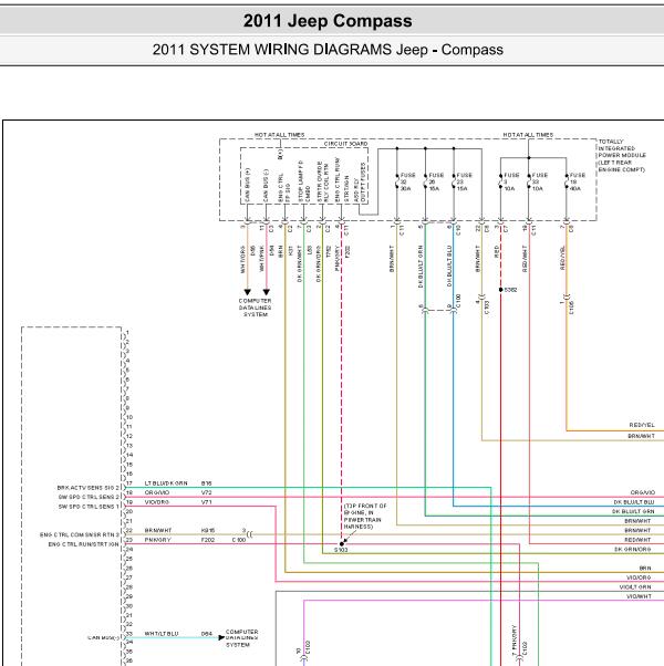 2011年吉普指南者  发动机电路图