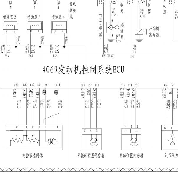长城4G69S4M发动机电路图