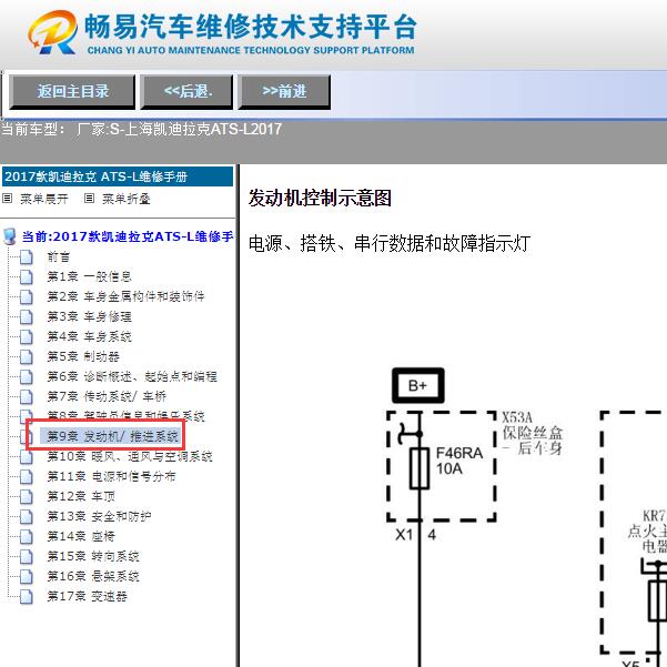 2017年凯迪拉克ATS-L   发动机电路图