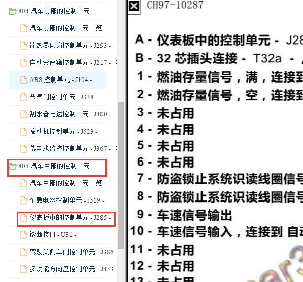 2020年斯柯达昕锐仪表针脚定义