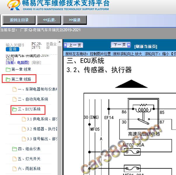 2019-2021年奇瑞汽车-开瑞优劲发动机电路图