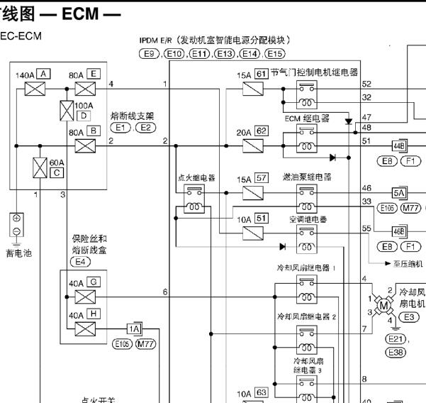 日产骐达HR16DE发动机节气门电路图