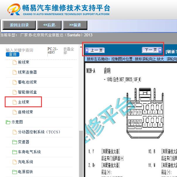2013年现代胜达  音响主机插头定义