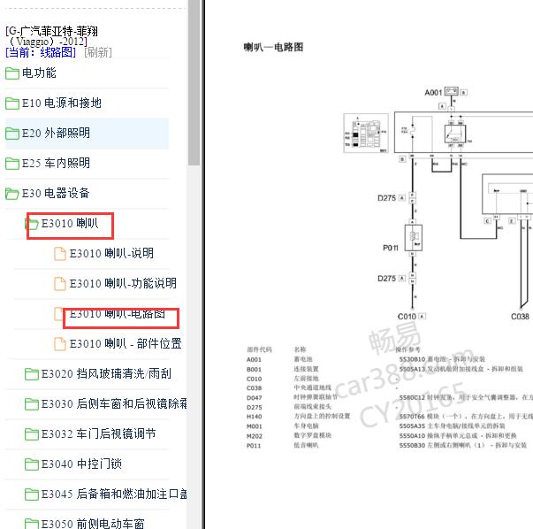 2012年菲亚特菲翔喇叭电路图