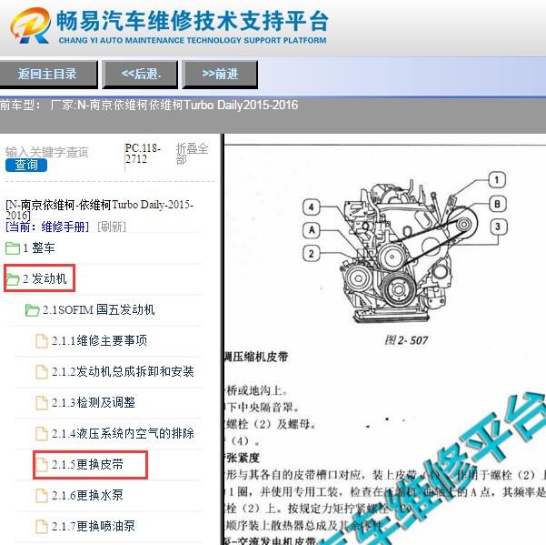 2016年依维柯Daily发动机皮带维修手册