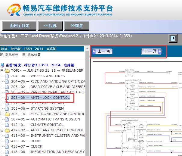 2013-2014年路虎神行者2 ABS电路图