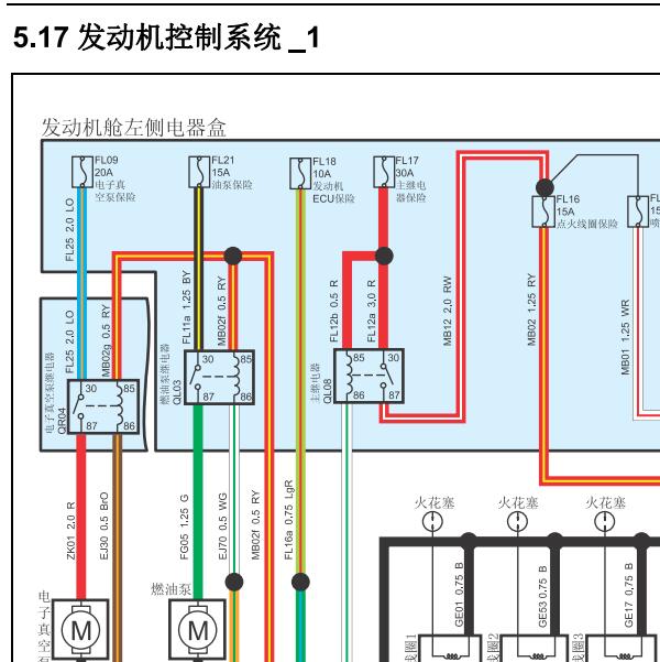 陆风X5 PLus  1.5发动机电路图