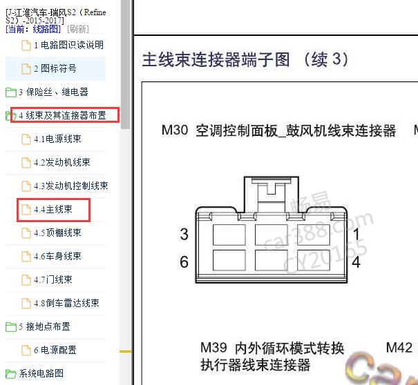 2016年江淮瑞风S2空调针脚图