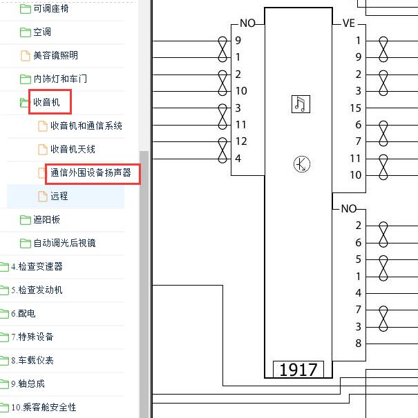 2016-2017年雷诺科雷傲 音响功放电路图