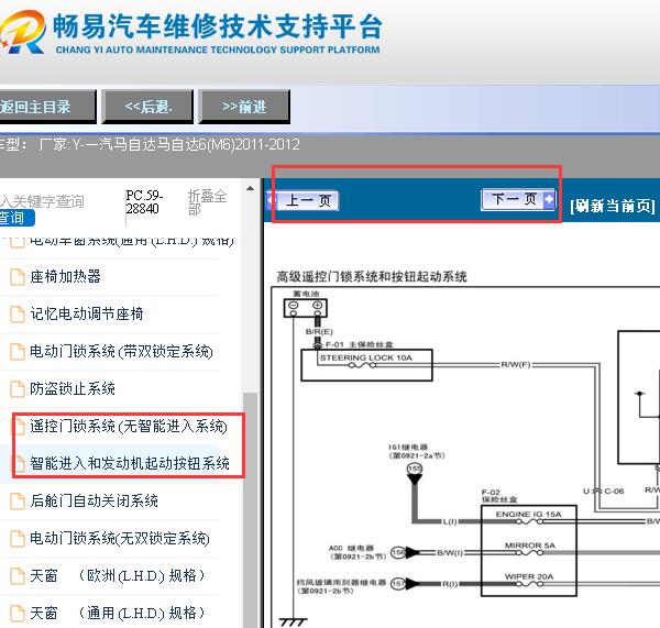2011-2012年马自达6智能系统电路图