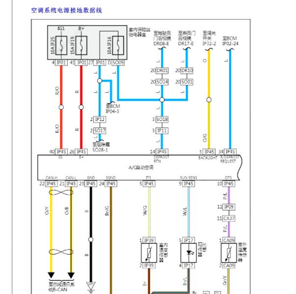 2019年吉利帝豪PHEV空调电路图