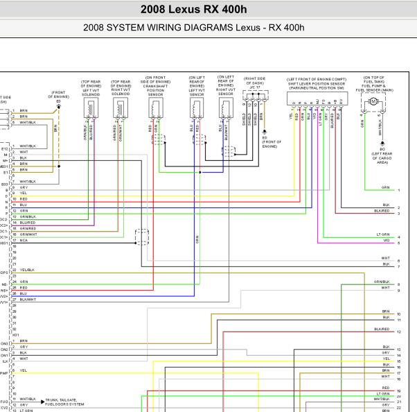 2008年雷克萨斯RX400h 3.3发动机电路图